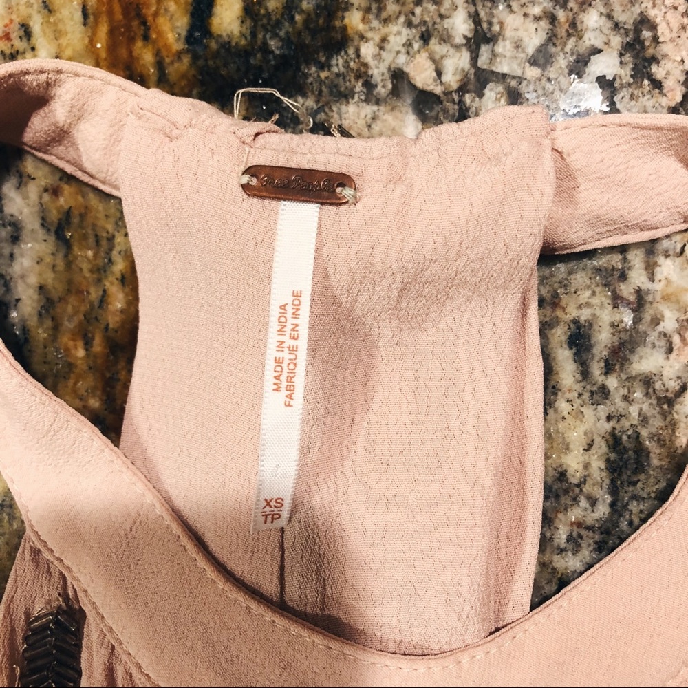 Light Pink Beaded Free People Tank - Picture 4 of 4